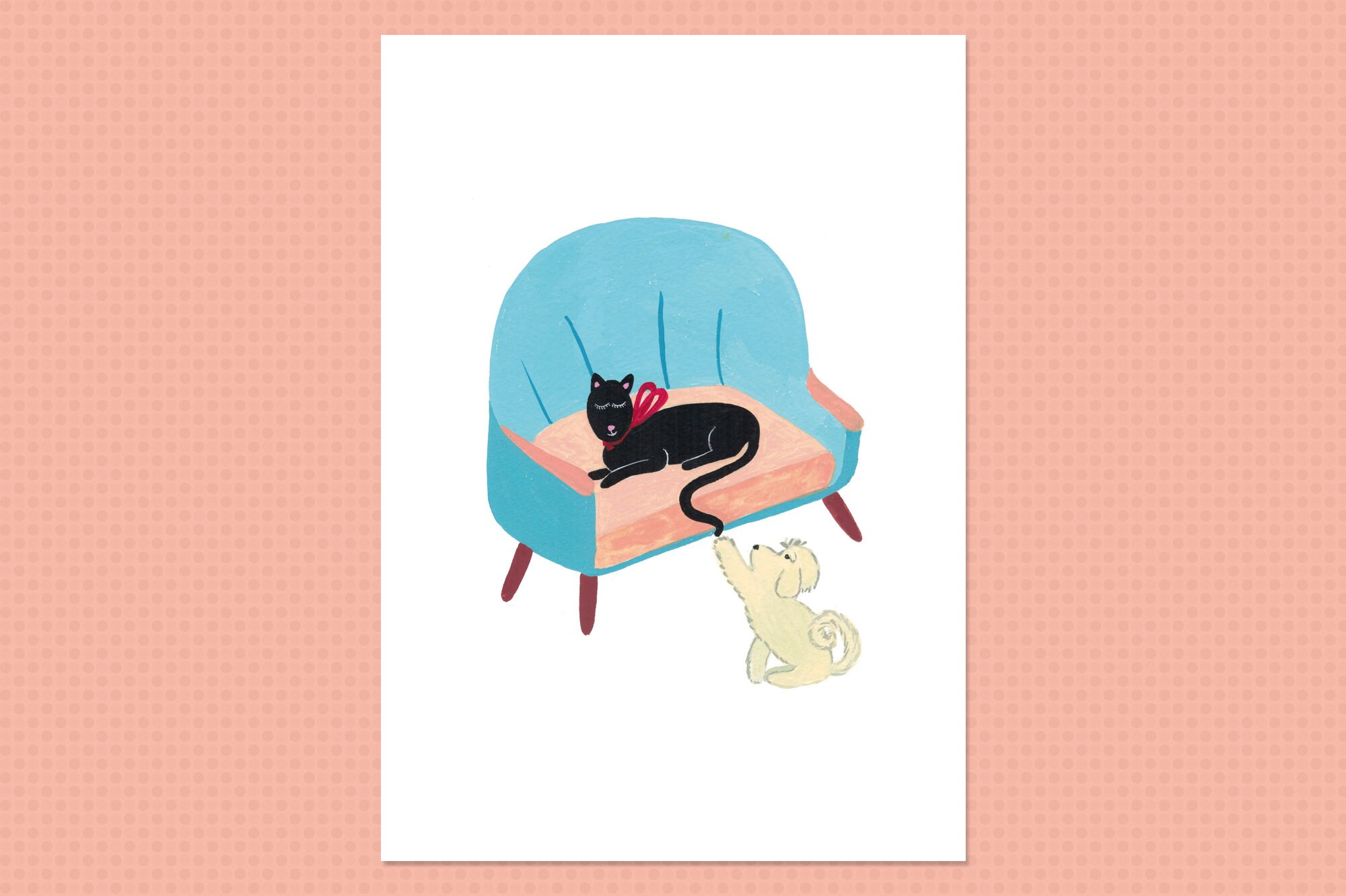 Affiche Chat sur Un Fauteuil