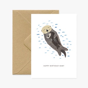 Carte Anniversaire Maman loutre