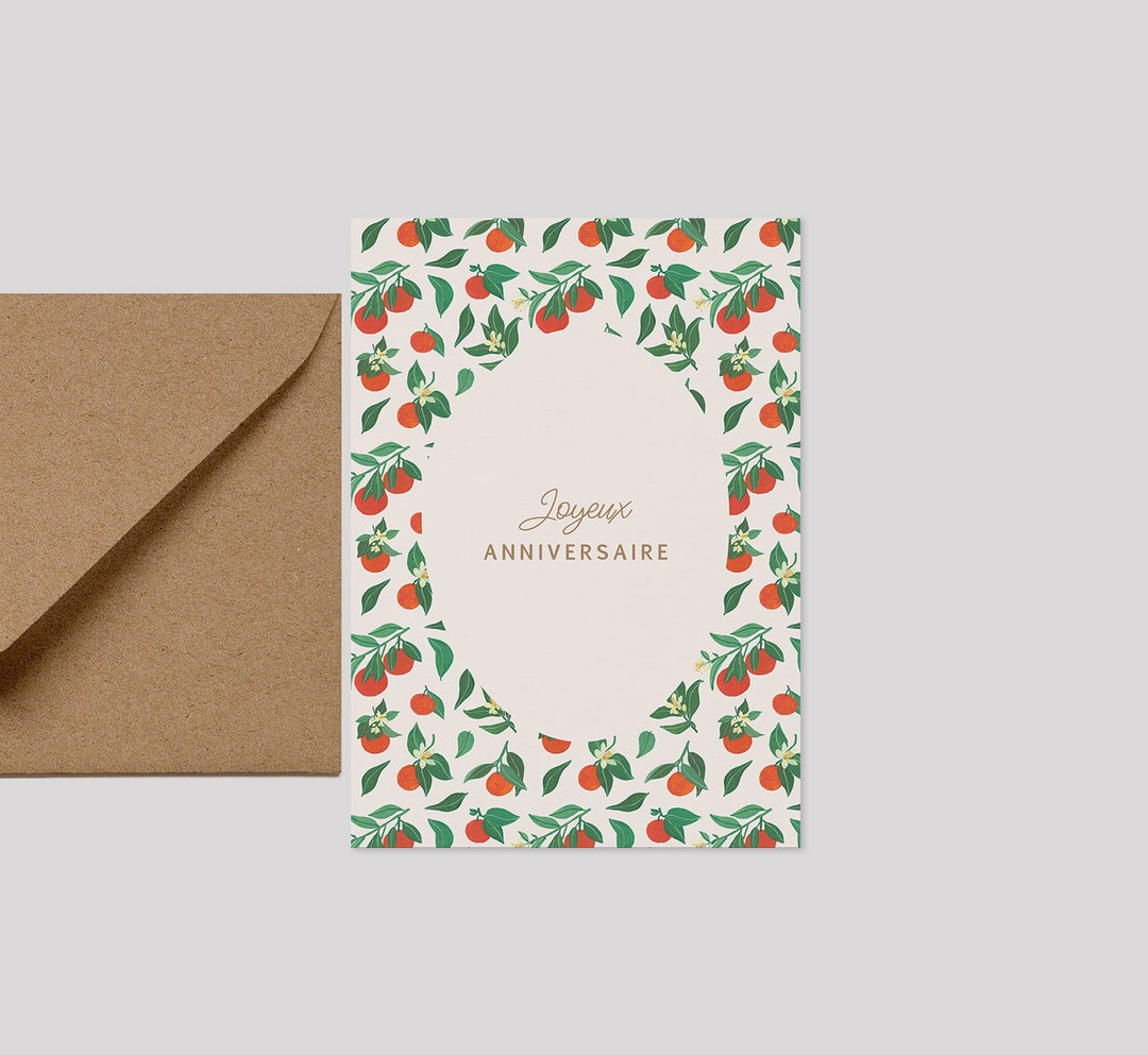 Clementines Birthday Card Etsy