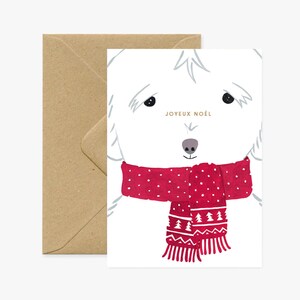 Carte Joyeux Noël Puppy