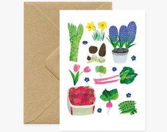 Tarjeta de felicitación primavera