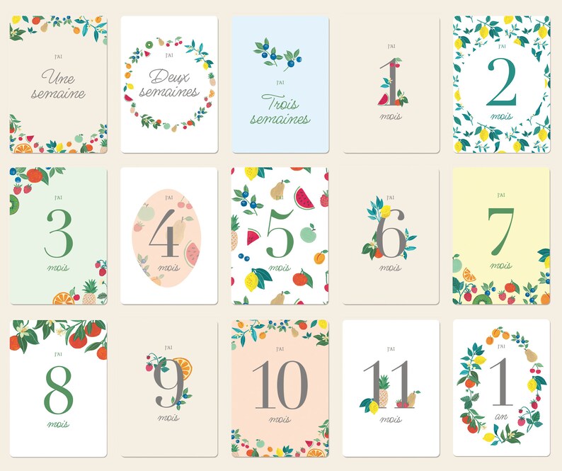 Cartes étapes Fruits 'Ma première Année' image 7