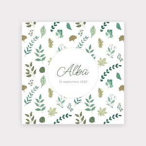 Faire-part de naissance personnalisé Feuilles