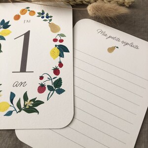 Cartes étapes Fruits 'Ma première Année' image 6