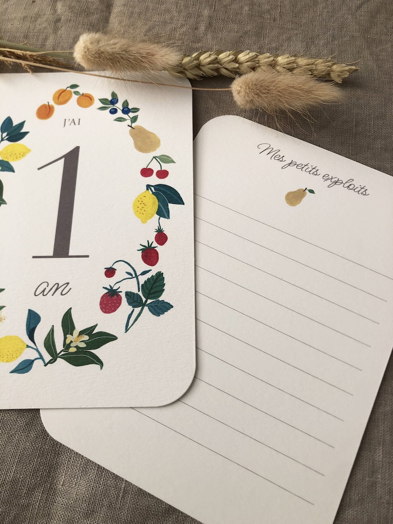 Cartes étapes Fruits 'Ma première Année' image 6