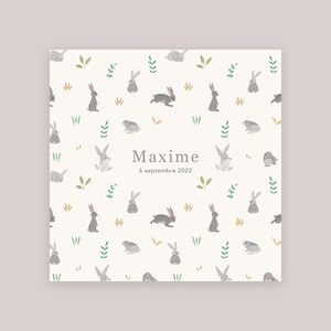 Faire-part de naissance personnalisé Lapins
