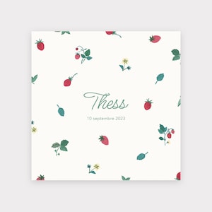 Faire-part de naissance personnalisé Fraises