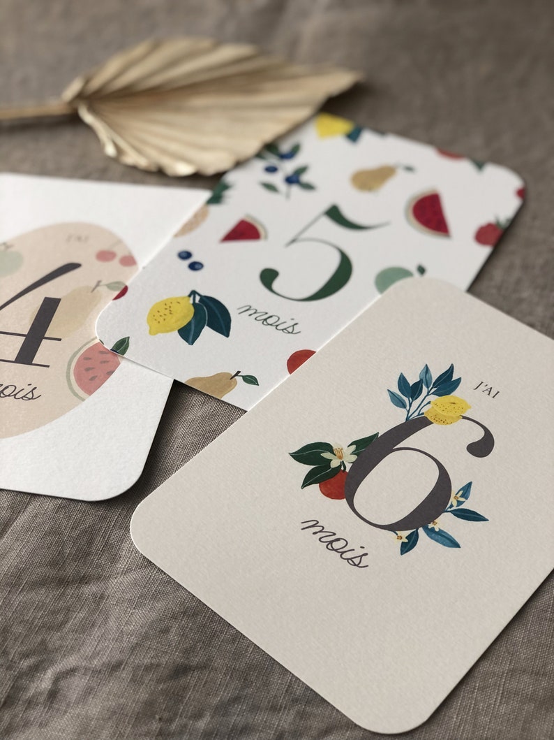 Cartes étapes Fruits 'Ma première Année' image 1