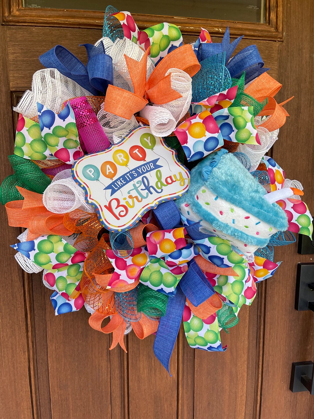 Birthday Gift Birthday Wreath Birthday Party Decor Birthday Etsy