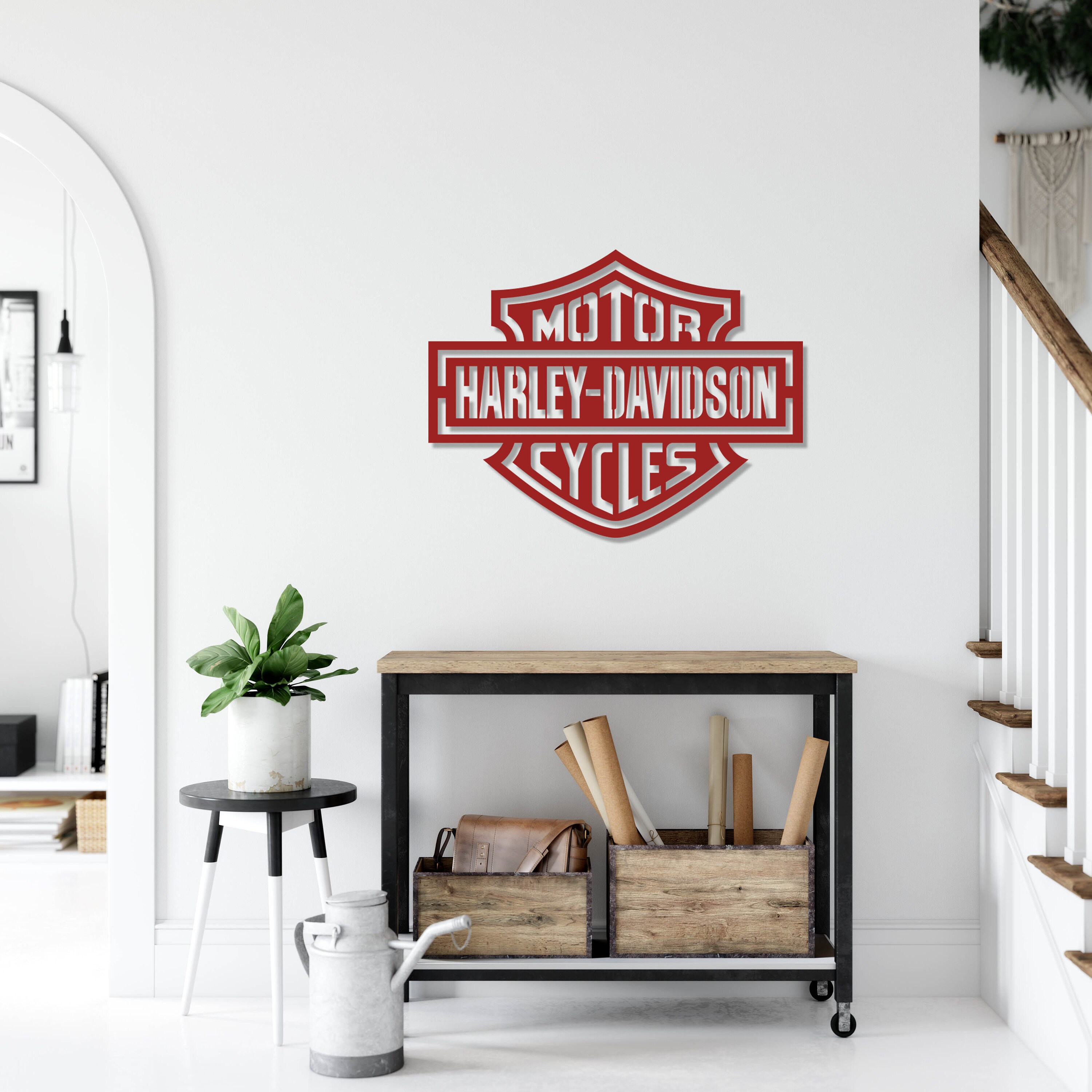 Harley Davidson Metal Sign Harley Davidson Metal Wall Art Etsy