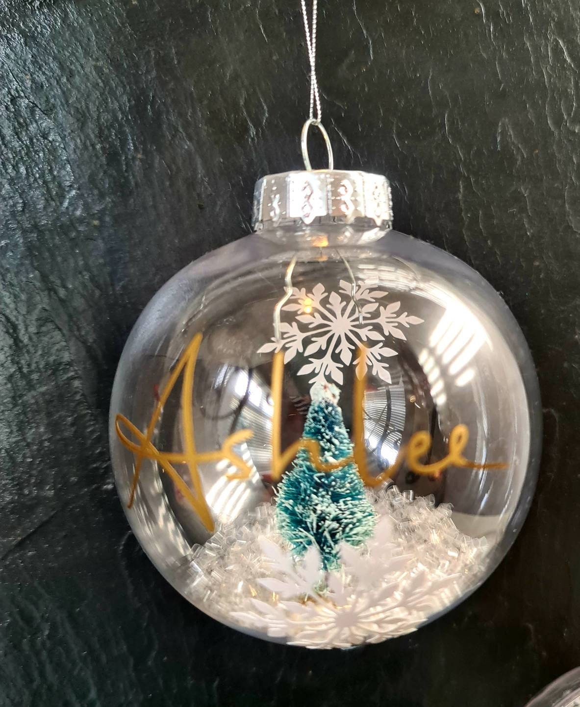 Personalised Christmas tree baubles Etsy