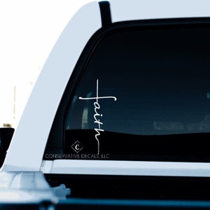 Decal*Car Decal*Faith*Jesus*Cross*Sticker*Window Decal*Spiritual*God*Vinyl Decal*Christian*Religious