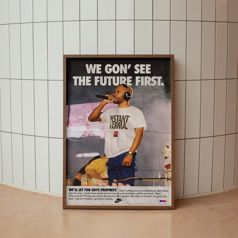 Retro Frank Ocean Nikes Poster Trendy Frank Ocean Blonde Digital Poster