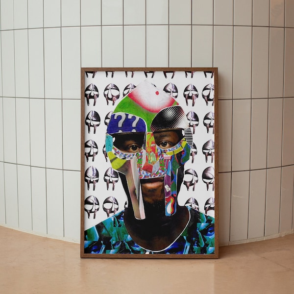 MF Doom Poster, MF Doom, Music Poster, Rap Poster, Retro Print, Retro, Instant Download, Digital,Rap Wall Art,Music, Digital Print.