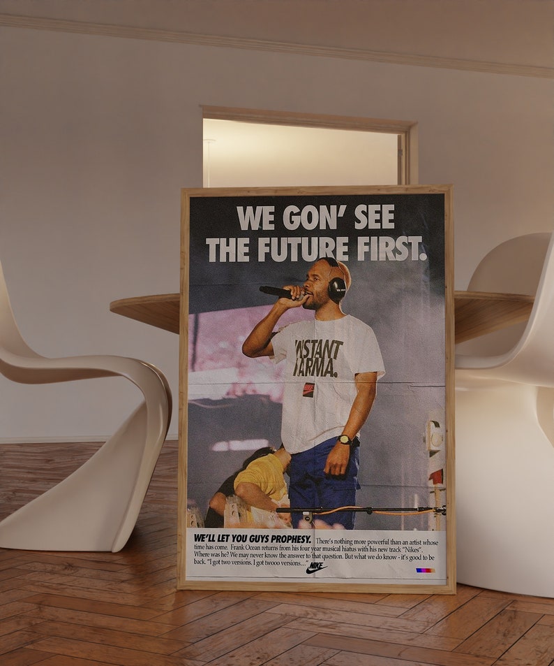 Retro Frank Ocean Nikes Poster Trendy Frank Ocean Blonde Digital Poster