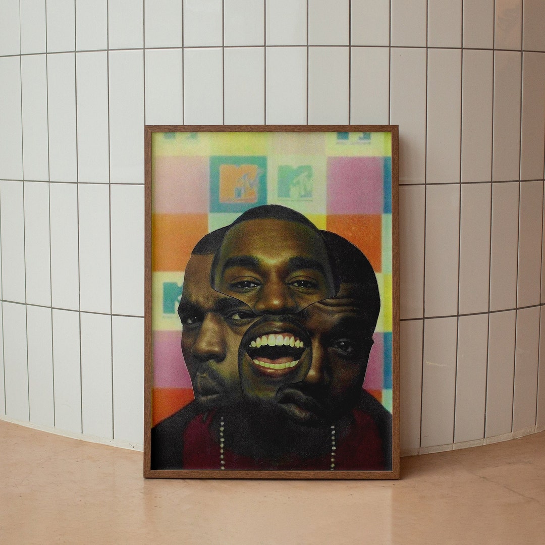 KANYE WEST Digital Rap Wall Decor Poster, Hiphop Music Poster