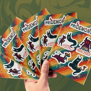 Feuille d'autocollants PriDEMONth