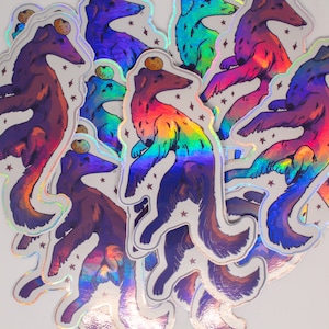 Autocollants holographiques créatures