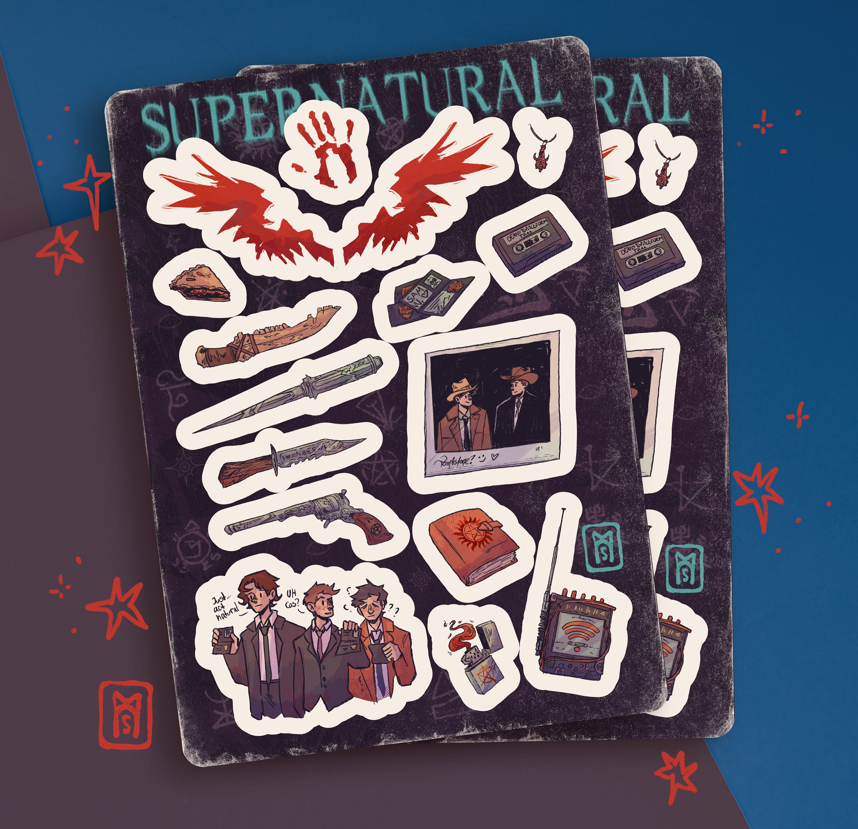 Supernatural Stickers Cute SPN Stickers Group 1 
