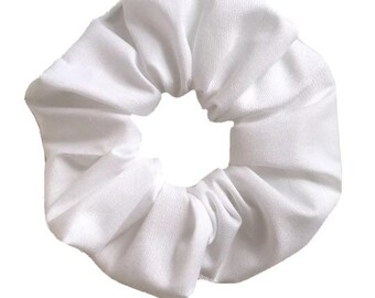 white hair scrunchie