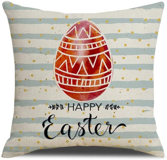 Easter Decoration Throw Pillow Covers 18 x 18 Egg Etsy