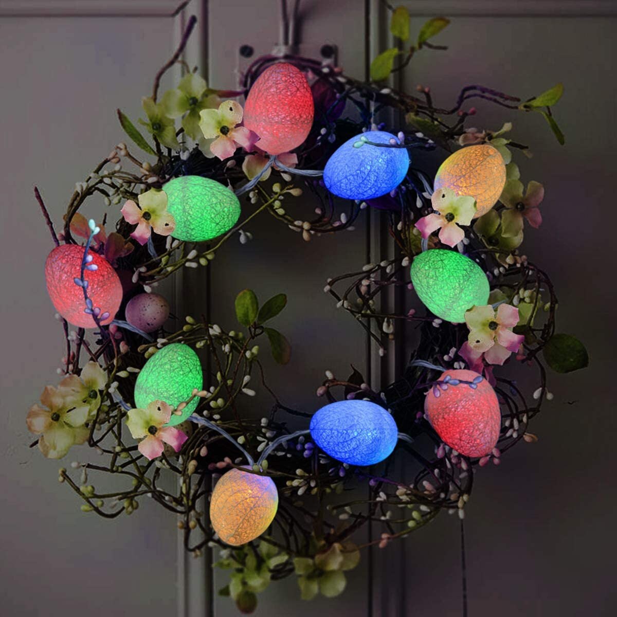Easter Egg LED String Light 3.5ft with 10 Eggs Ornament Etsy