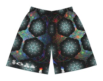 PLUR - Metaphysical Geometry of Life - Unisex Basketball Shorts (AOP)