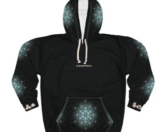 PLUR - Geometria della vita - Felpa con cappuccio pullover unisex (AOP)