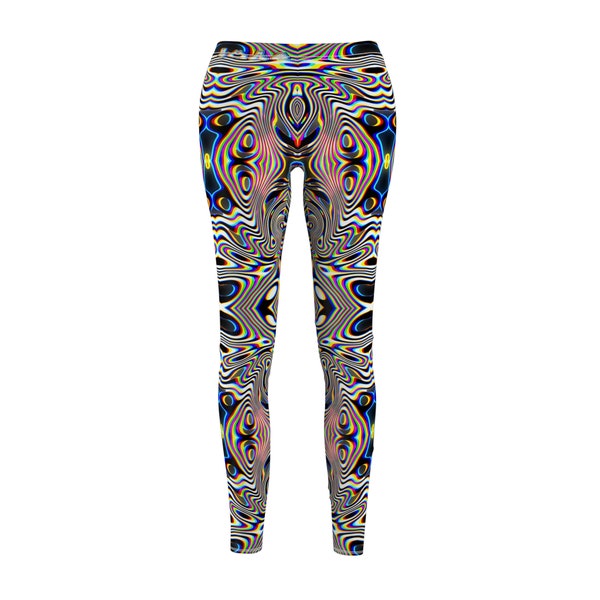 PLUR - Zebra-delic - Damen Cut & Sew Casual Leggings (AOP)