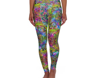 Leggings de yoga de cintura alta (AOP)