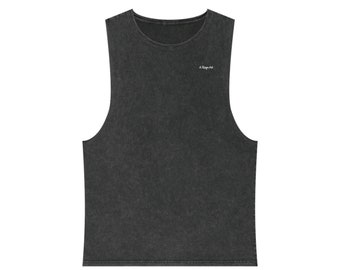 Flora Scope Unisex Stonewash Tank Top