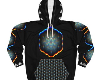 PLUR - Geometrie van het leven - Unisex trui met capuchon (AOP)