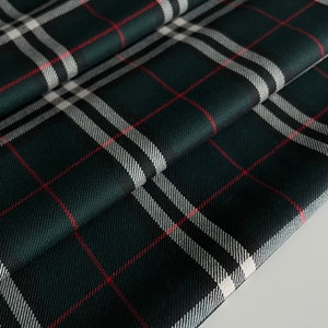 Luxury Italian LANA VERGINE fabric, check fabric, high quality 100% wool, last piece 2.30 meters