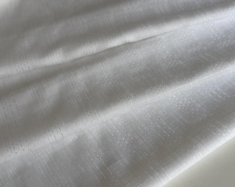 Italian cotton jacquard fabric, designer style, premium quality, color: white, sold by the meter