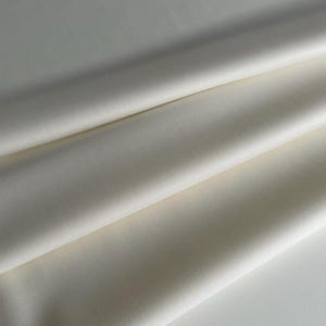 Exclusive, Italian designer wool fabric, light satin, doubleface fabric, premium quality, color: ivory