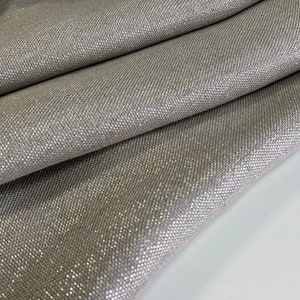 Italian linen fabric, designer fabric with silver lurex thread, high quality, luxury fabric, last piece 2 meters