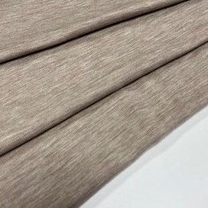 ITALY DESIGNER fabric, wool blend fabric, fine knit, best quality, color: beige, sold by the meter