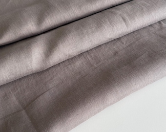 Italienskt linnetyg, Alta Moda-tyg, tunt och mjukt, hög kvalitet, färg: taupe, sista stycket 1,90 meter