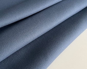 Italian Famous Designer Wool Fabric, Coat Fabric, doubleface fabric, premium quality, color: Blue, last piece 1.30 meters