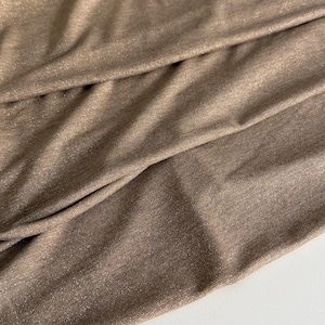 ITALY DESIGNER fabric, viscose blend - lurex fabric, jersey fabric premium quality, color: beige, sold by the meter