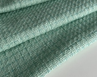 Exclusiva mezcla de algodón francés - tejido TWEED, tejido de verano, tejido de diseño, tejido chanel, alta calidad, color: menta