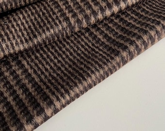 Exclusive Italian designer wool-cashmere-alpaca Suri fabric, coat fabric, jacket fabric, premium quality, L. Piana, color: chocolate brown