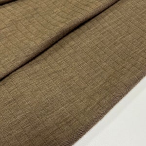 ITALY DESIGNER fabric, viscose fabric, fine knit, best quality, color: brown-peanut, sold by the meter