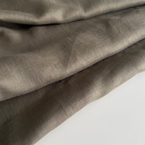 Italian linen fabric, Alta Moda fabric, thin and soft, high quality, color: khaki, sold by the meter