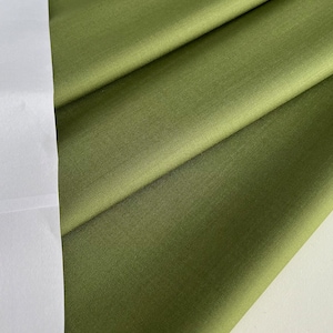 Italian designer virgin wool - light satin fabric, premium quality, color: ovil