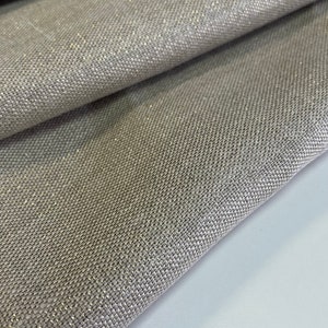 Italian linen fabric, designer fabric with golden lurex thread, high quality, luxury fabric