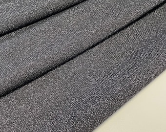 Italian designer fabric, viscose blend - lurex fabric, best quality, color: black, sold by the meter