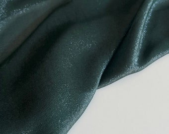 Tissu lurex en viscose de soie de créateur italien, couleur: vert