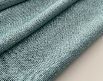 ITALIEN DESIGNER Stoff, Viskose - Mischung - Lurex Stoff, Beste Qualität Farbe: Türkis, letzte Stück 55 cm