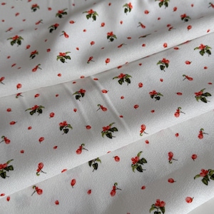 Italian viscose crepe fabric, designer fabric – fine pattern, premium quality, sold by the meter